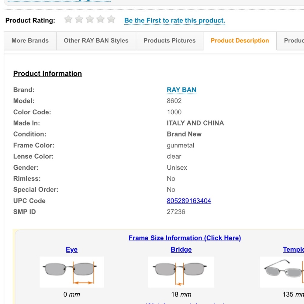 Ray-Ban glasses frame (titanium) - Picture 9 of 10